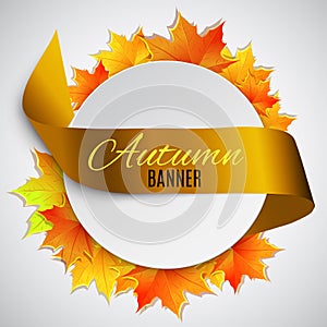 Autumn satin ribbon