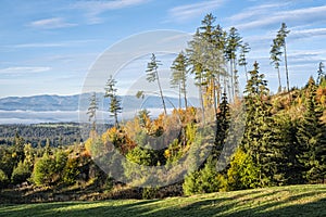 Jesenná scéna vo Vysokých Tatrách, Slovensko