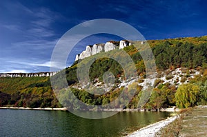 Autumn scene at lake