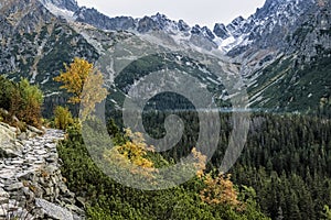 Podzimní scéna, Vysoké Tatry, Slovensko