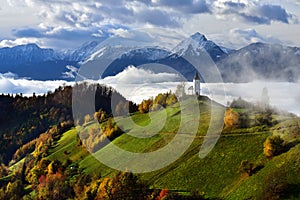 Slovenia landscape ,nature , autumn scene, nature , waterfall ,mountains