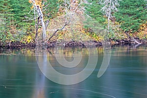 Autumn Scene On York River In Egan Chutes Provincial Park