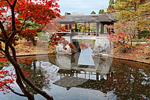 Autumn scenery of beautiful Shugaku-in Imperial Villa Shugakuin Rikyu