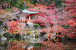 Autumn scenery of Daigoji temple Daigo-ji.