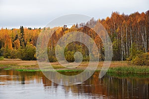 Autumn scenery. Karelia, Russia