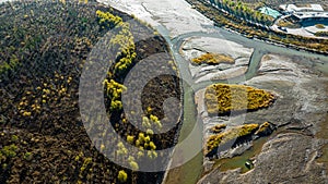 Autumn scenery of Nanxi Wetland Park in Changchun