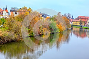 Autumn Scenery with Regnitz River