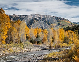 Autumn Scenery in the Rocky Mountains of Colorado.