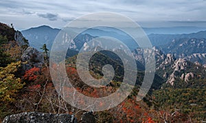 Autumn scenes in Seorak Mountain, South Korea Seoraksan