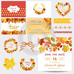 Autumn Scrapbook Design Elements