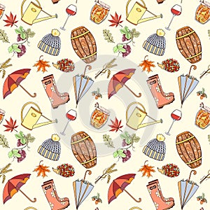 Autumn seamless pattern