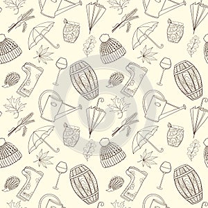 Autumn seamless pattern