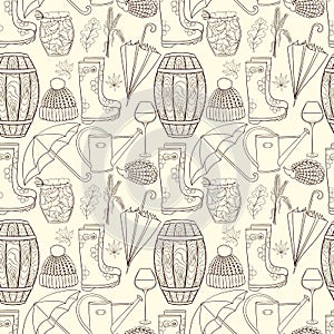 Autumn seamless pattern