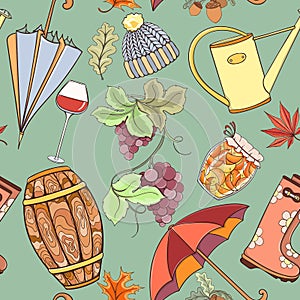 Autumn seamless pattern