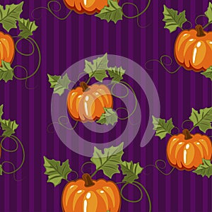 Autumn seamless pattern, gift wrapping, invitation for Halloween or Thanksgiving,set3