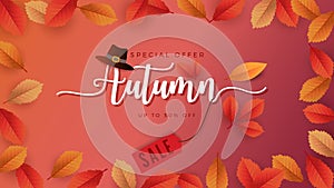 Autumn Season Background for Sale Promotion Banner