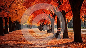 Autumn season landscape backgrounds. Fall abstract autumnal background