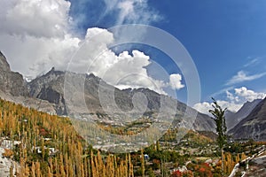 Autumn season landscape photography of northern areas of Gilgit Baltistan Pakistan