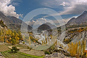 Autumn season landscape photography of northern areas of Gilgit Baltistan Pakistan