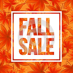Autumn seasonal banner design. Fall leaf. Vector illustration