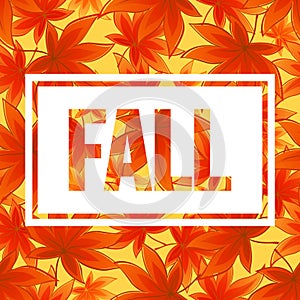 Autumn seasonal banner design. Fall leaf. Vector illustration