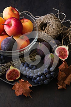 Autumn seasonal fruits