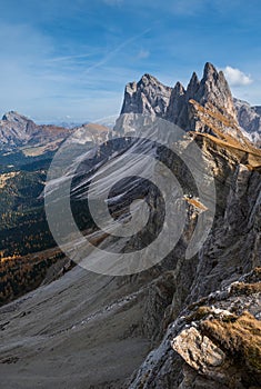 Autumn Seceda rock,  Italy Dolomites