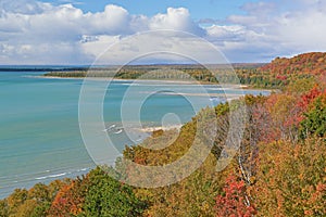 Autumn Shoreline Lake Michgan