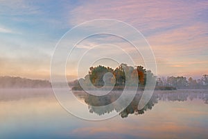 Autumn Shoreline Whitford Lake at Dawn