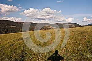 Autumn Skorusinske vrchy mountains in Slovakia