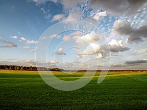 Autumn sky and clouds observing in Latvia