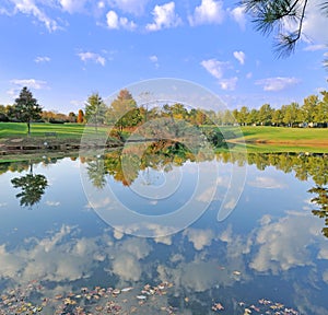 Autumn Sky Reflected