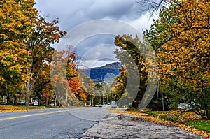 Autumn in a Small Vermont Town