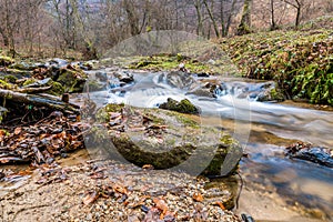 Autumn Mountain stream landscape