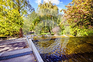 Autumn in Spa Gardens Oberlaa in Vienna photo