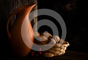 Autumn Still Life with Jug