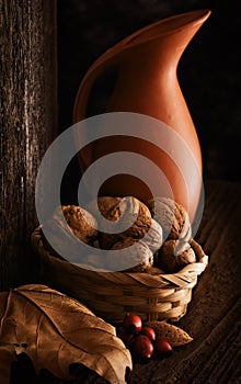 Autumn Still Life with Jug