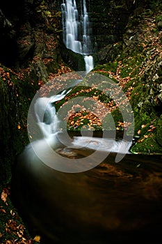 Autumn stream in Giant mountains