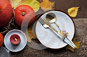 Autumn style table setting