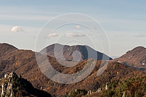 Autumn Sulovske skaly mountains in Slovakia