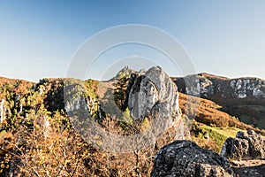 Autumn Sulovske skaly mountains in Slovakia