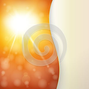 Autumn Sun Vector Card or Background
