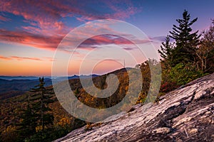 Autumn sunrise from Beacon Heights, on the Blue Ridge Parkway