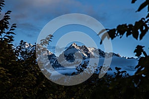 Autumn sunrise in Caucasus