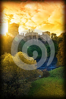 Autumn sunset over Lismore castle
