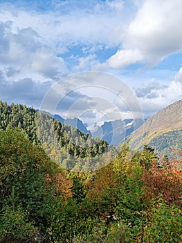Autumn in Svanetian mountains photo