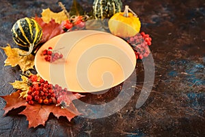 Autumn table setting.