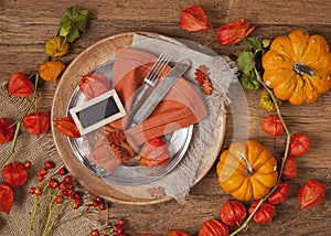 Autumn table setting