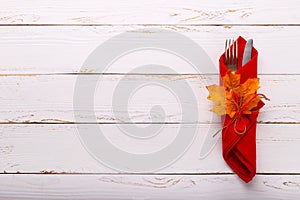 Autumn table setting