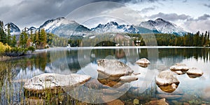 Autumn in the Tatra Mountains,Strbskie Pleso Lake,Slovakia